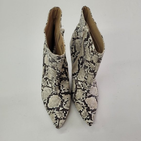 Thalia Sodi Shoe Womens Size US 7.5 Rylie Pump Bootie Snakeskin Stiletto Heel - Picture 3 of 14